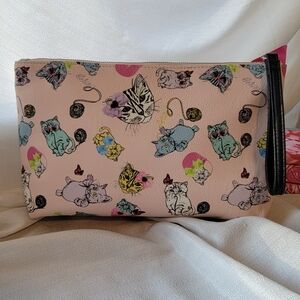 Betsey Johnson Cat Print Pouch